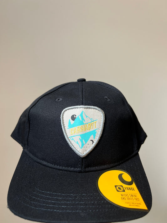 Ex Carhartt Force Canvas Mountain Patch Snapback Baseball Cap