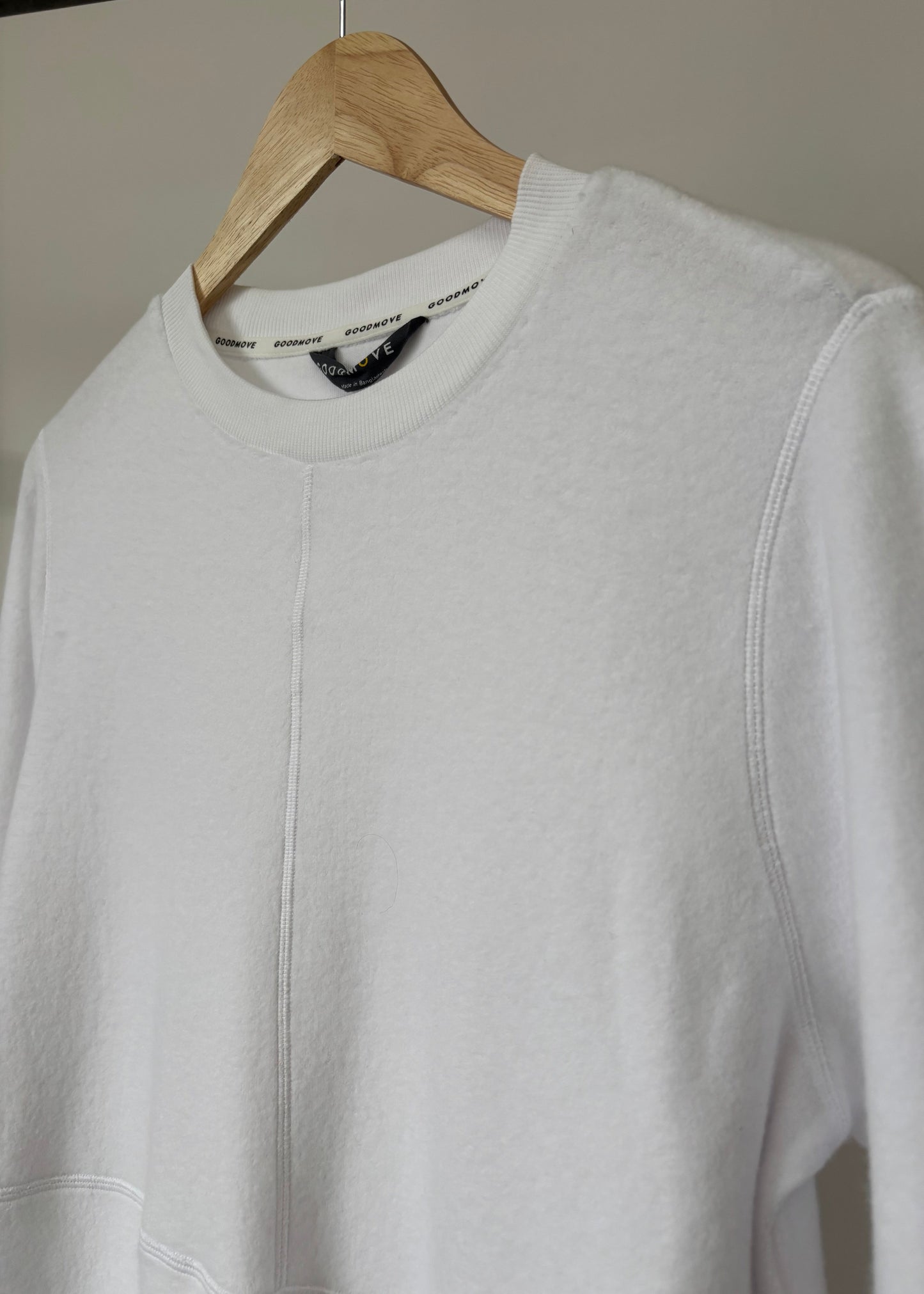 Ex 'M&S GoodMove' White Fleece Longline Sweatshirt