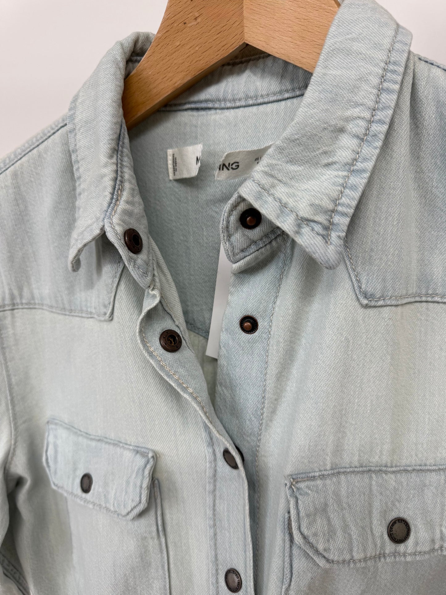 Ex Mango Women’s Light Blue Denim Shirt