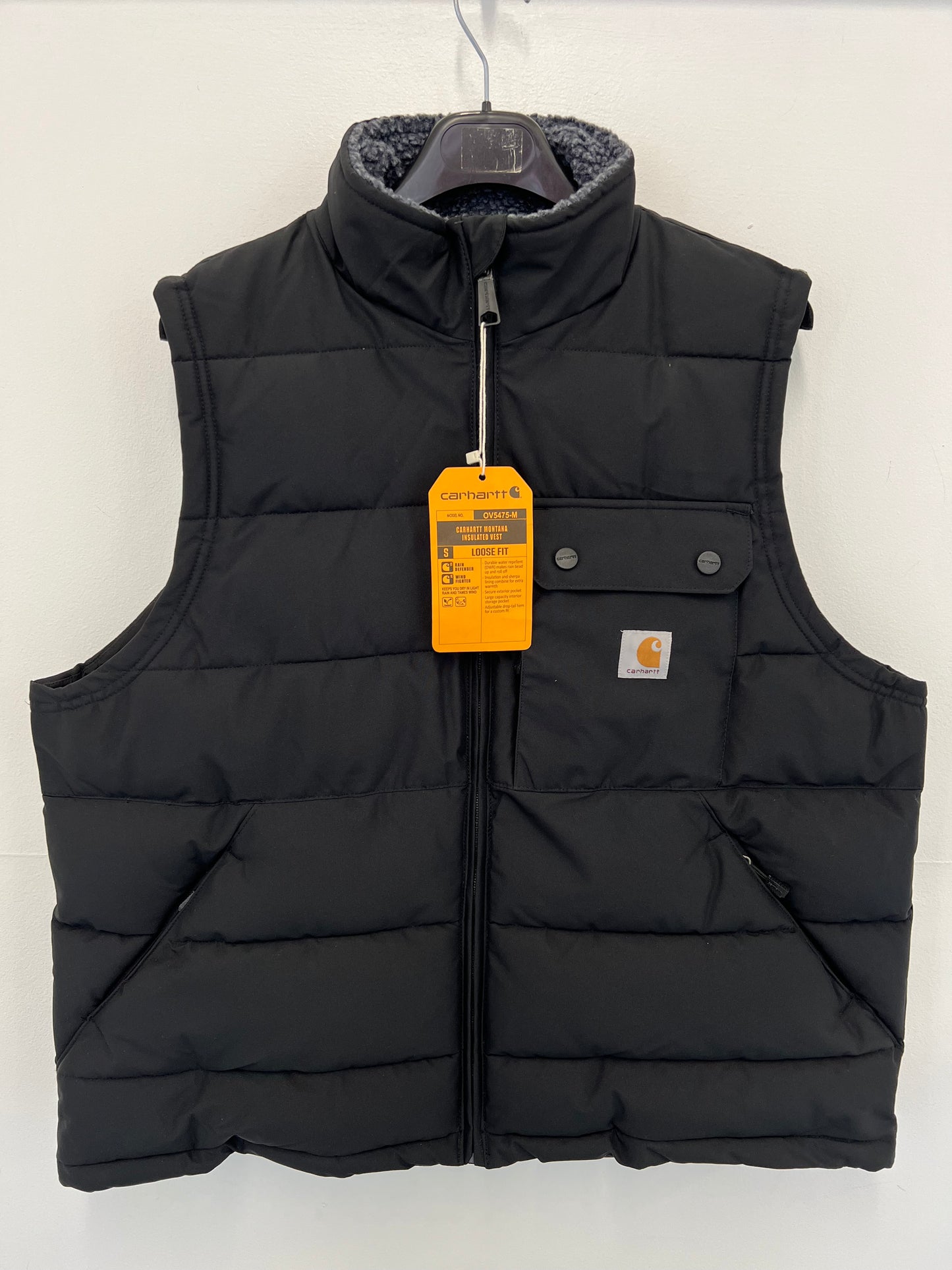 Ex Carhartt Men's Montana Loose Fit Insulated Vest/ BodyWarmer/ Gilet Black