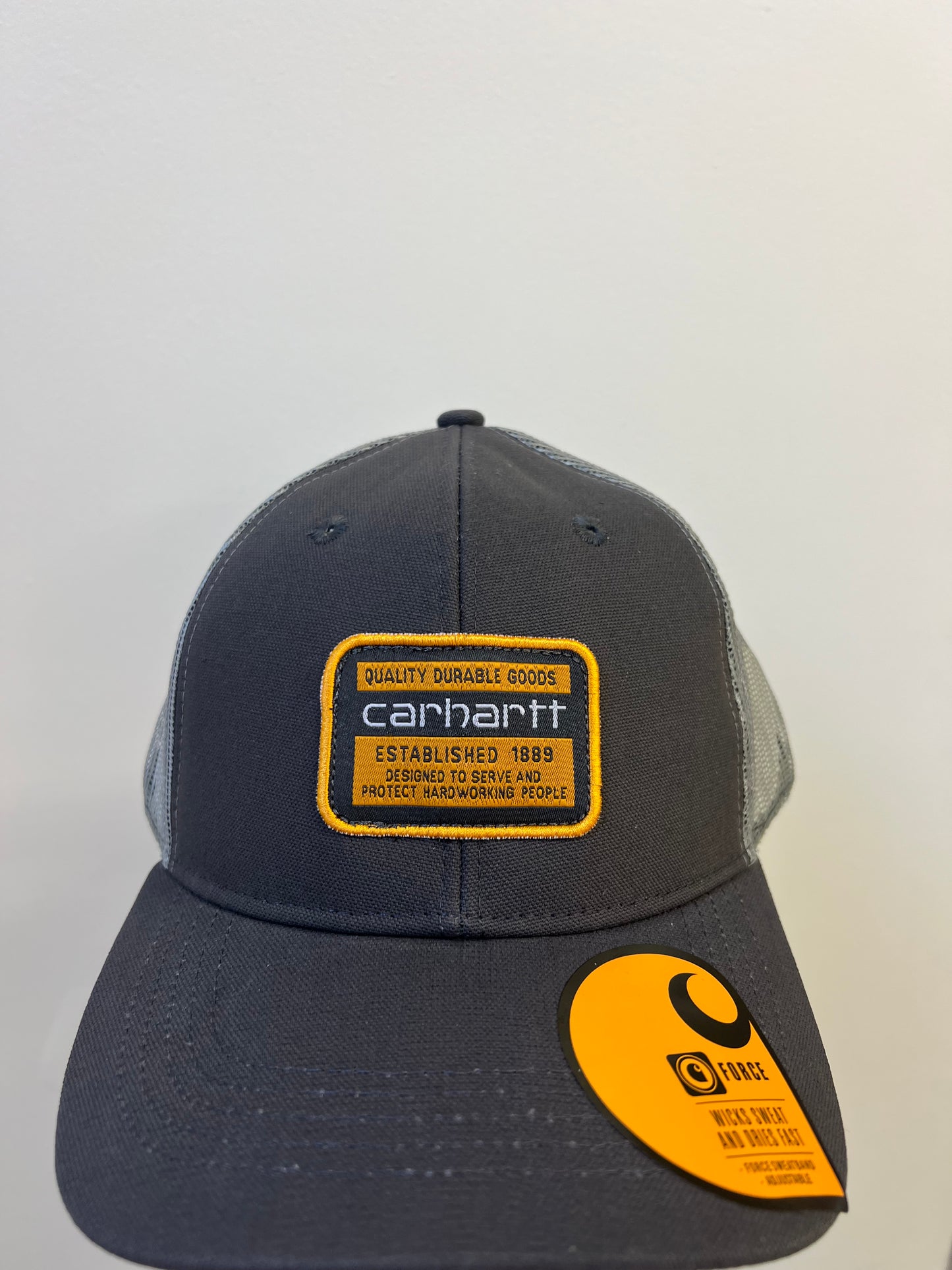 Ex Carhartt Canvas SnapBack Trucker Cap Work Logo