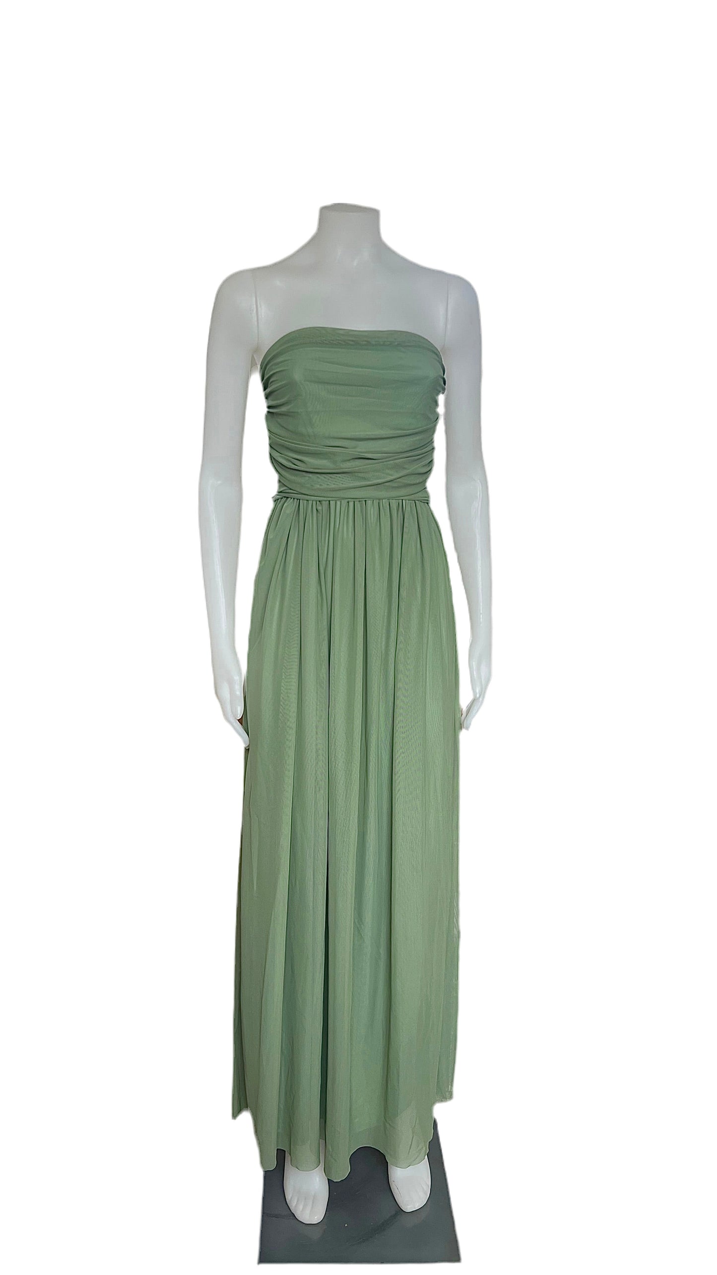 Sage Green Bridesmaids Multi Way Mesh Dress