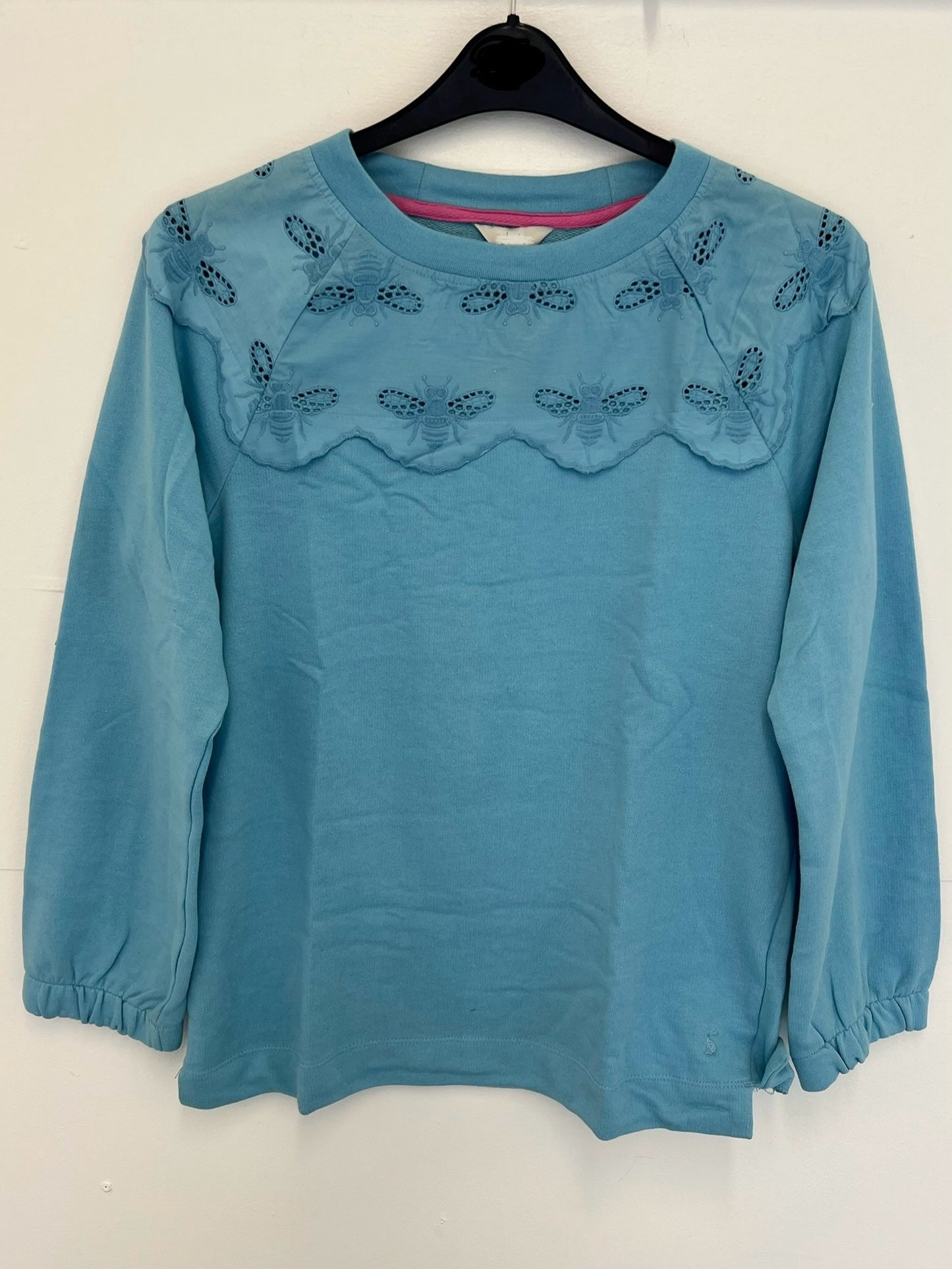 Ex Joules Brinley Bee Embroidery Sweatshirt Womens Size 10 12
