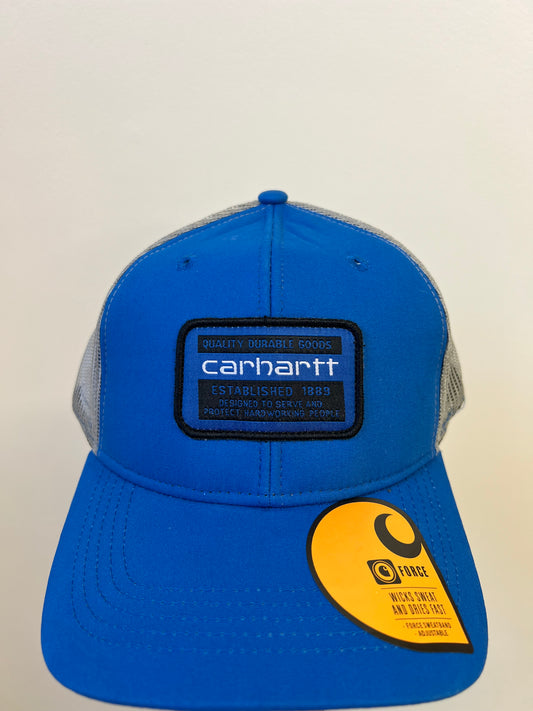 Ex Carhartt Canvas SnapBack Trucker Cap Work Logo