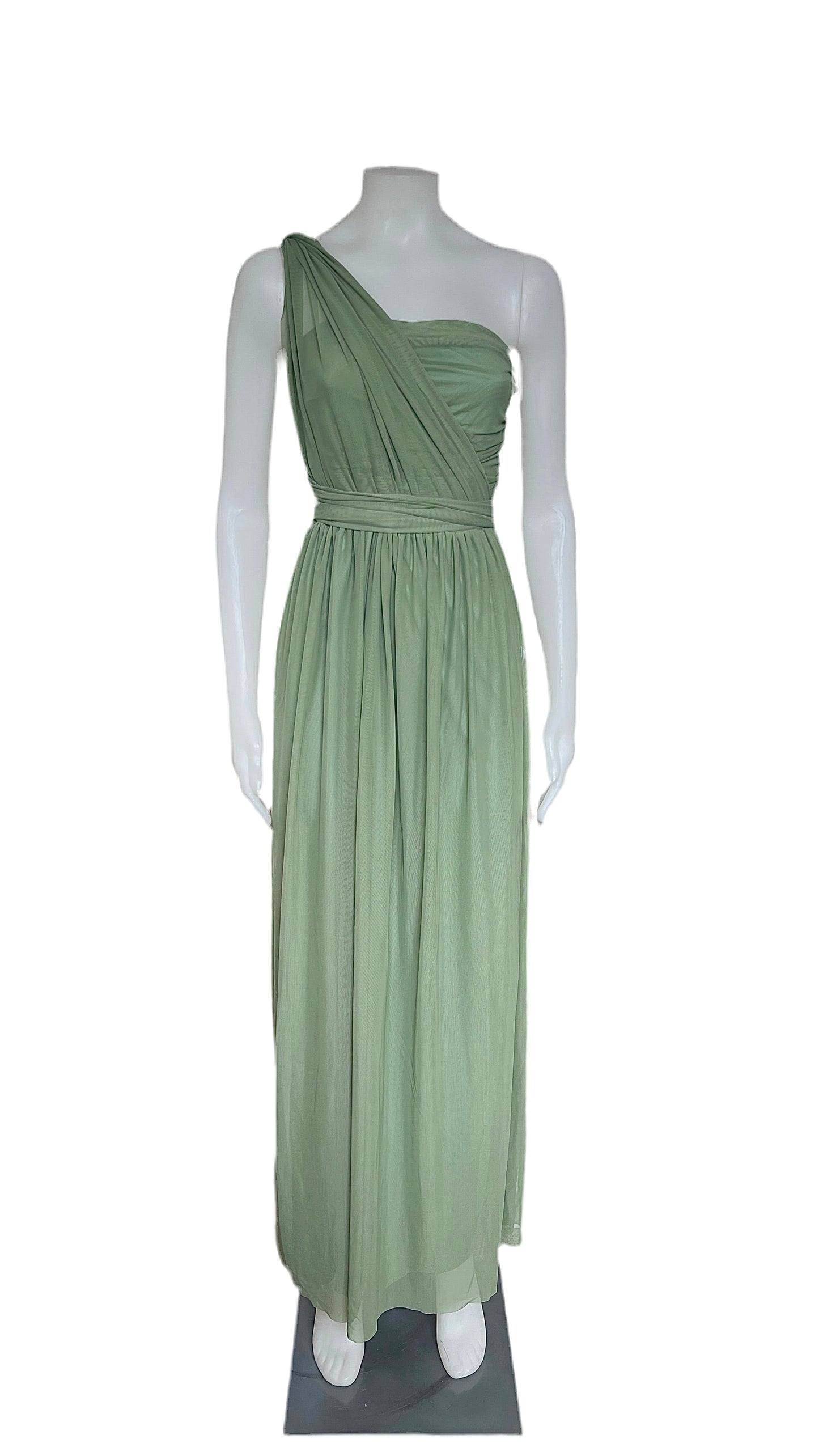 Sage Green Bridesmaids Multi Way Mesh Dress