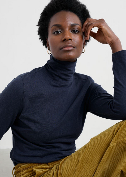 Ex Sea Salt Landing Roll Neck Top - 15 different colours available