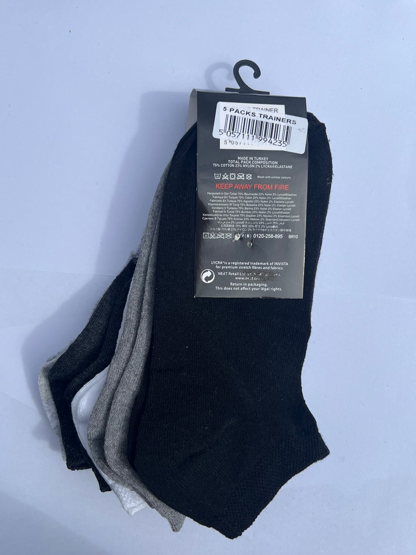 5 PCK Cotton Trainer Socks