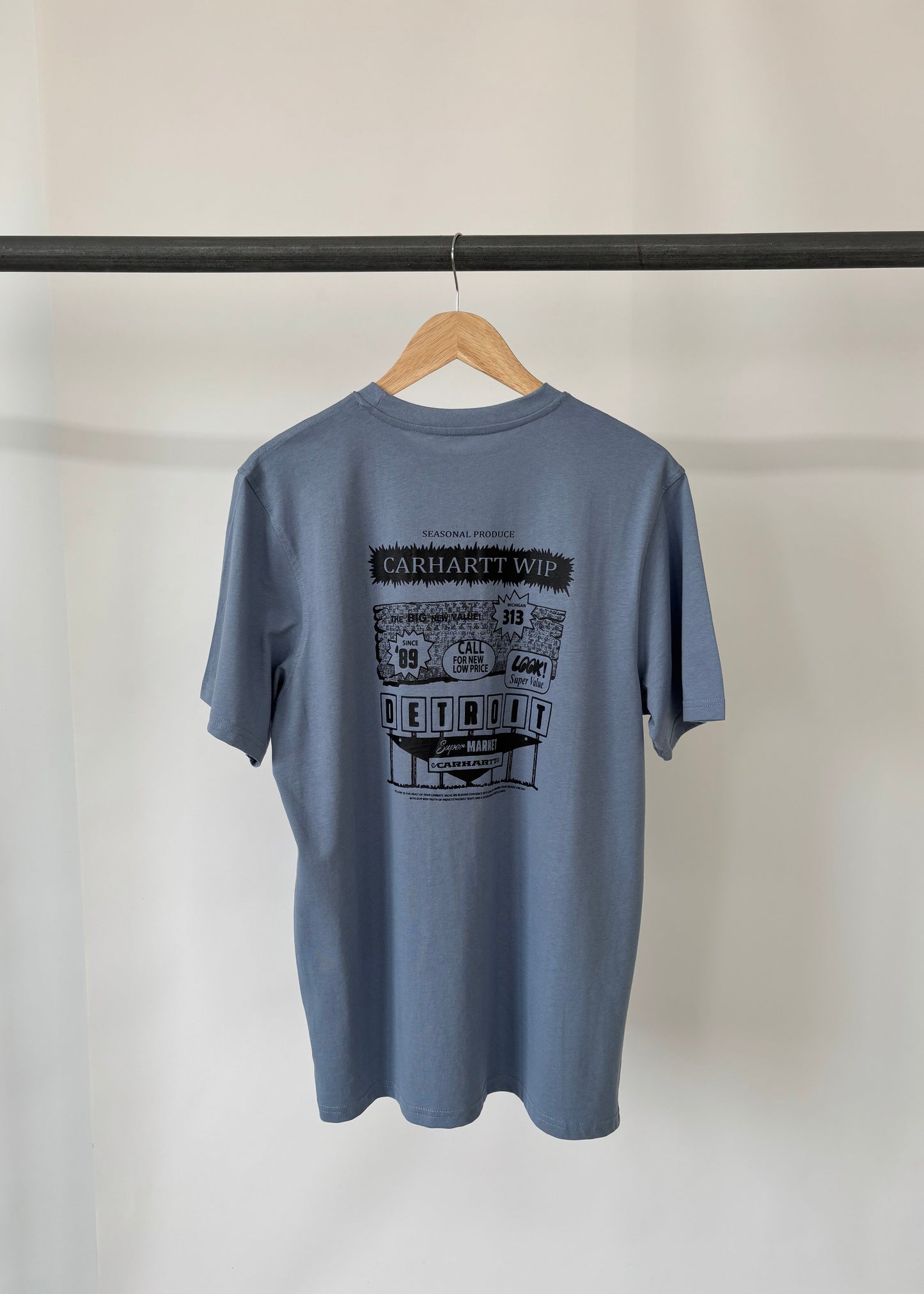 Ex 'Carhartt WIP' Men's T-Shirts With Back Print-4 Styles Available
