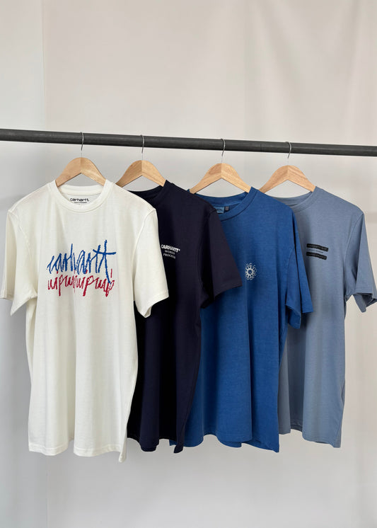 Ex 'Carhartt WIP' Men's T-Shirts With Back Print-4 Styles Available