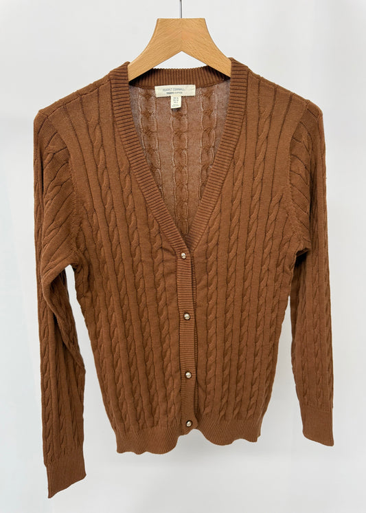 Ex Sea Salt Cable Knit Cardigan