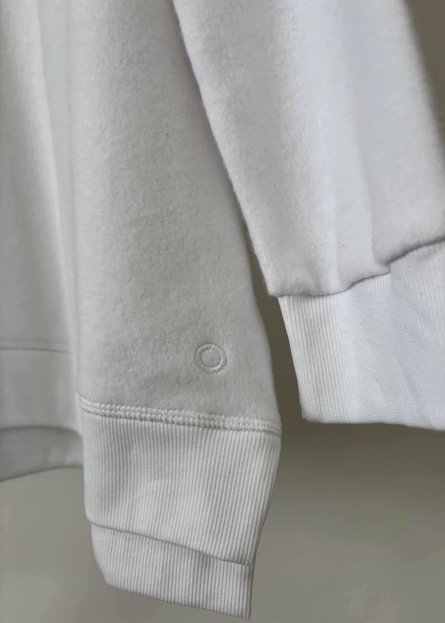 Ex 'M&S GoodMove' White Fleece Longline Sweatshirt