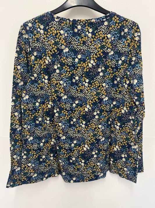 Ex Joules Lottie Print Long Sleeve Crew Neck Top Size 10