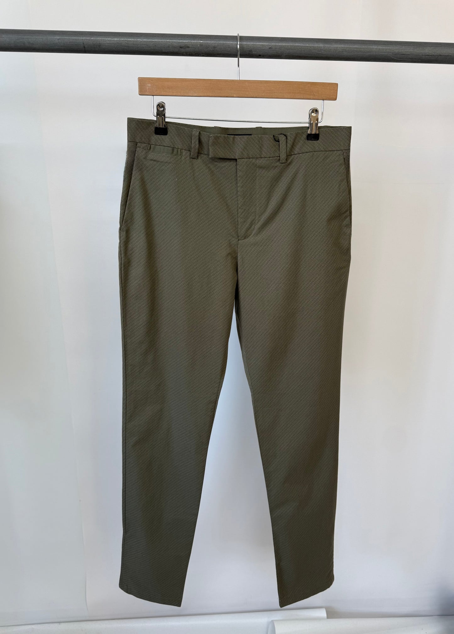 ‘Secret Sample’ Slim Fit Micro GEO Print Trousers.