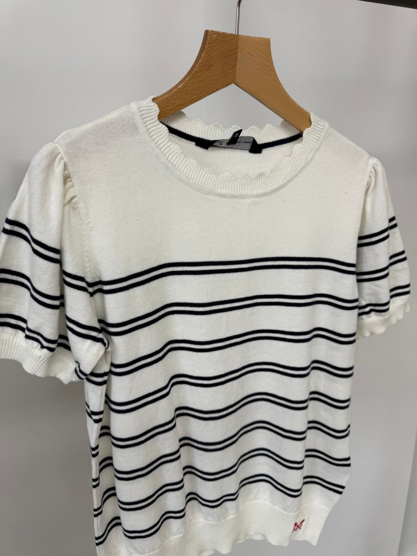 Ex 'Crew Clothing' Ladies Short Sleeve Stripe Top.