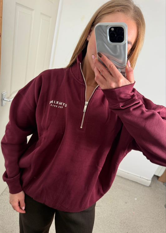 Ex GymKing Oversized 1/4 Zip Jumper