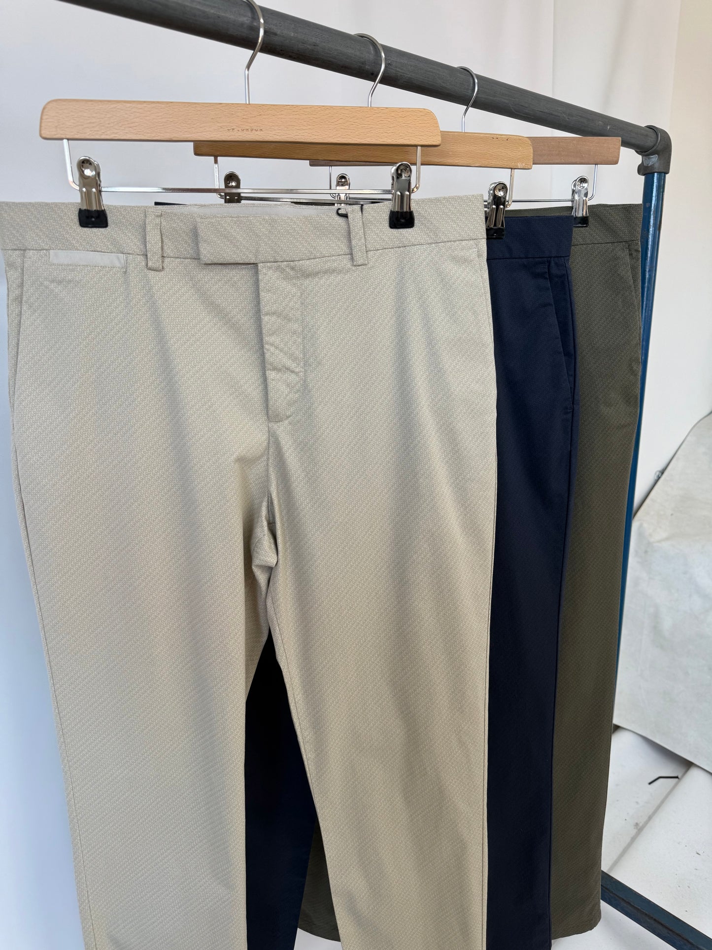 ‘Secret Sample’ Slim Fit Micro GEO Print Trousers.