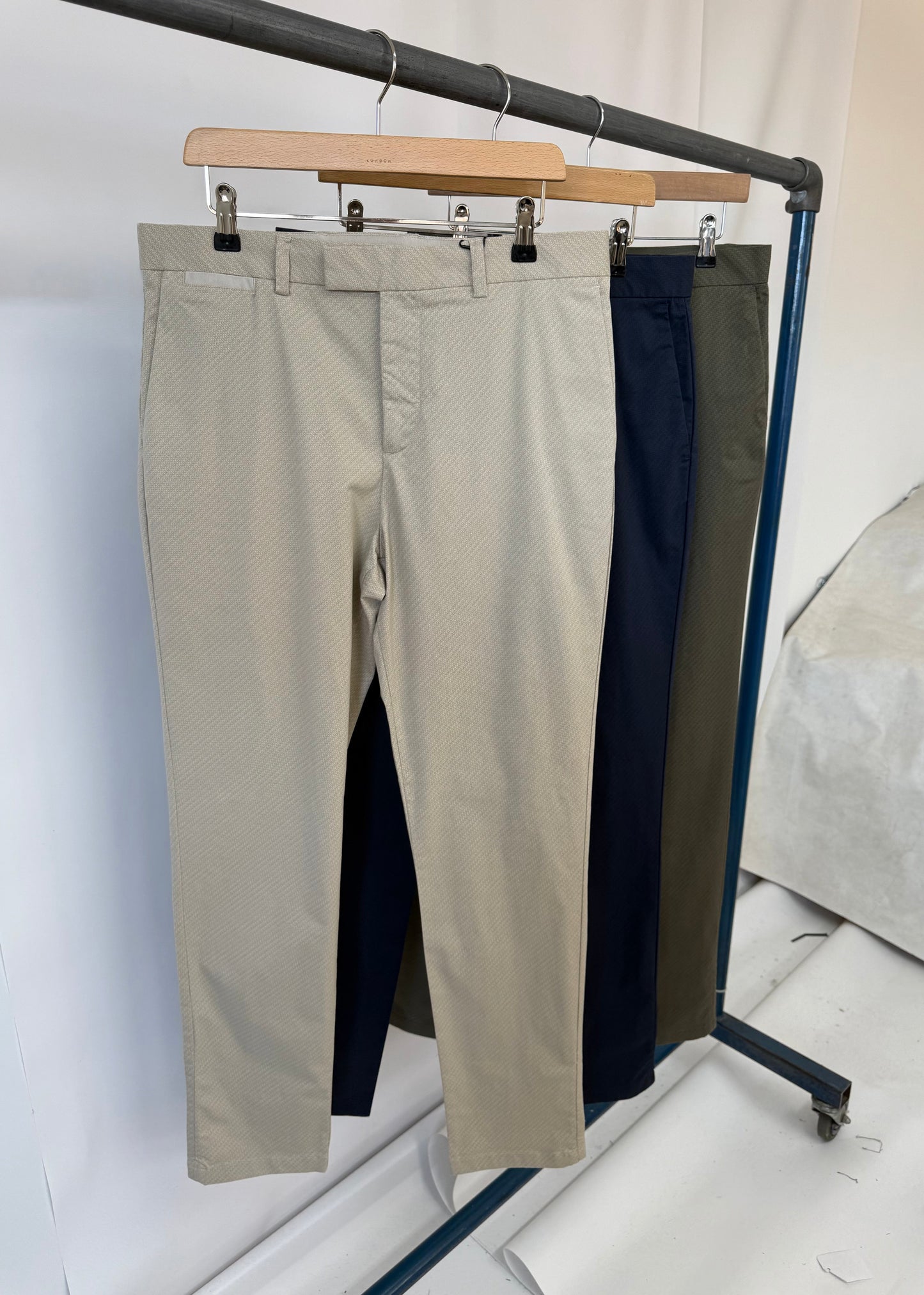 ‘Secret Sample’ Slim Fit Micro GEO Print Trousers.