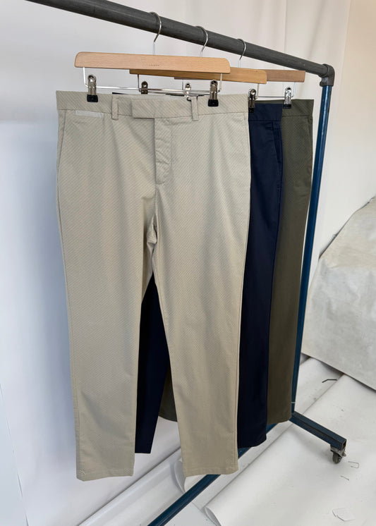 ‘Secret Sample’ Slim Fit Micro GEO Print Trousers.