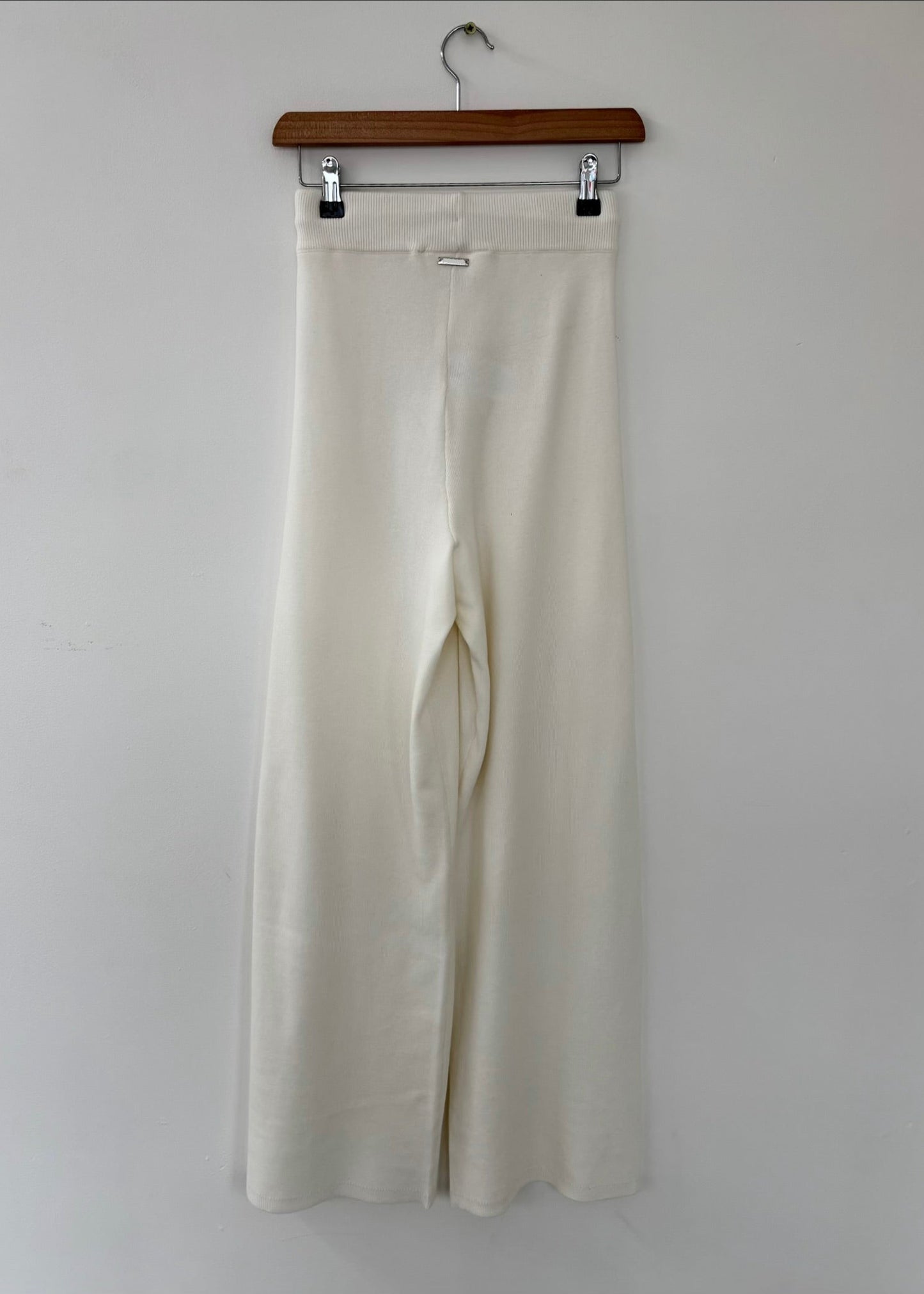 RSN Creme Knitted Wide Leg Trousers