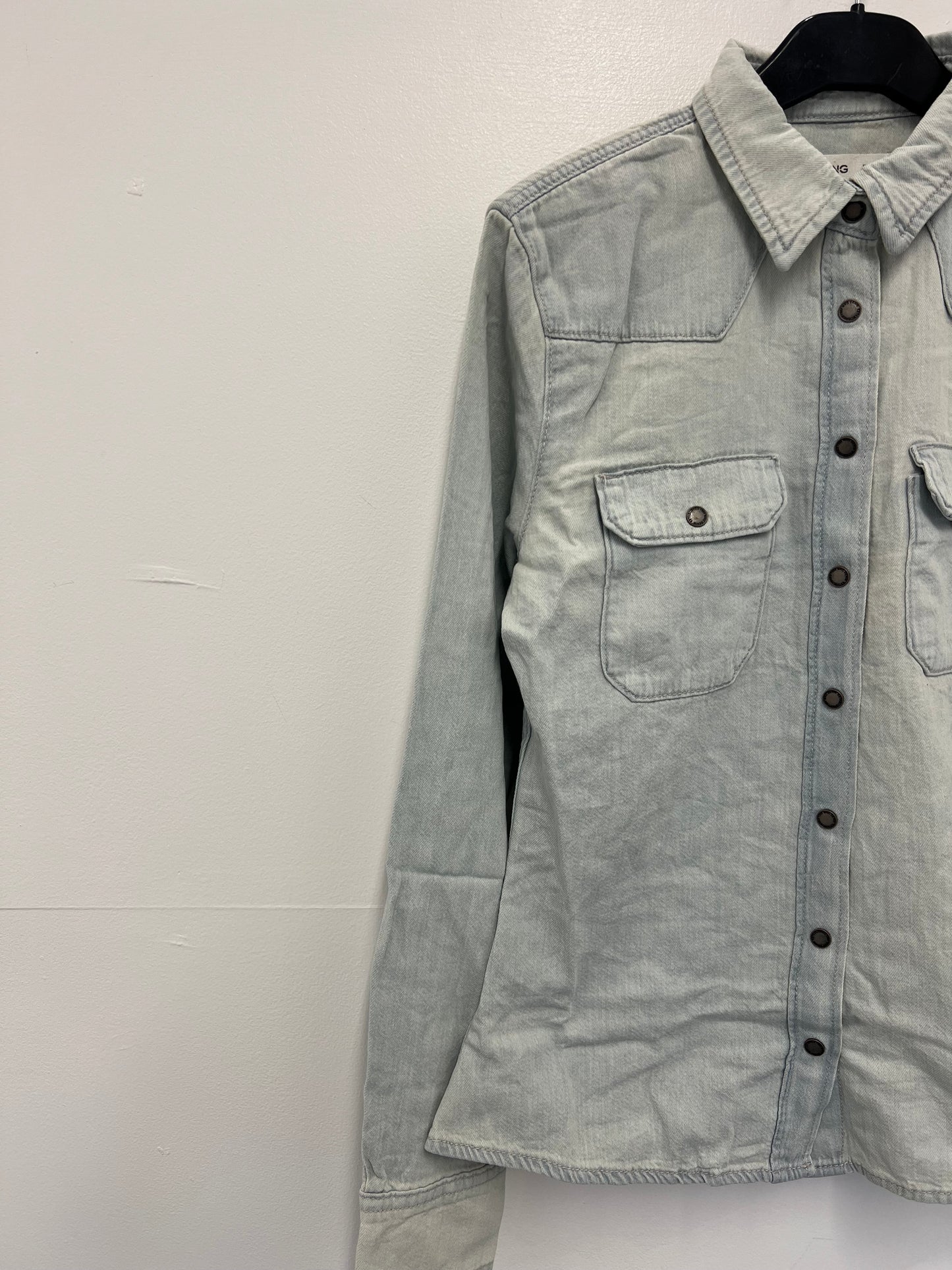 Ex Mango Women’s Light Blue Denim Shirt