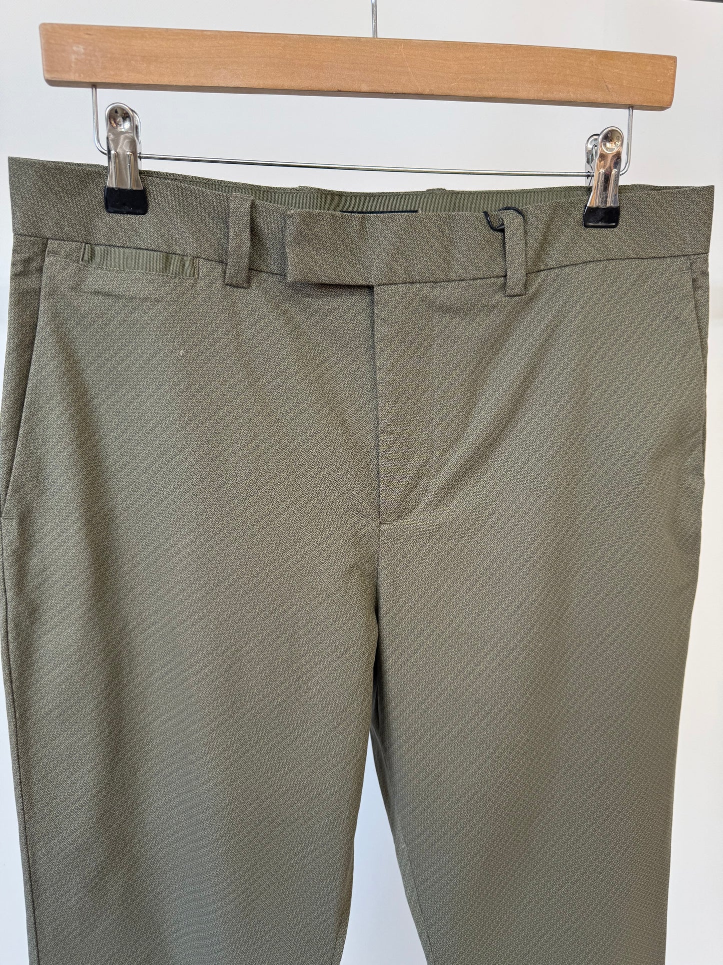 ‘Secret Sample’ Slim Fit Micro GEO Print Trousers.