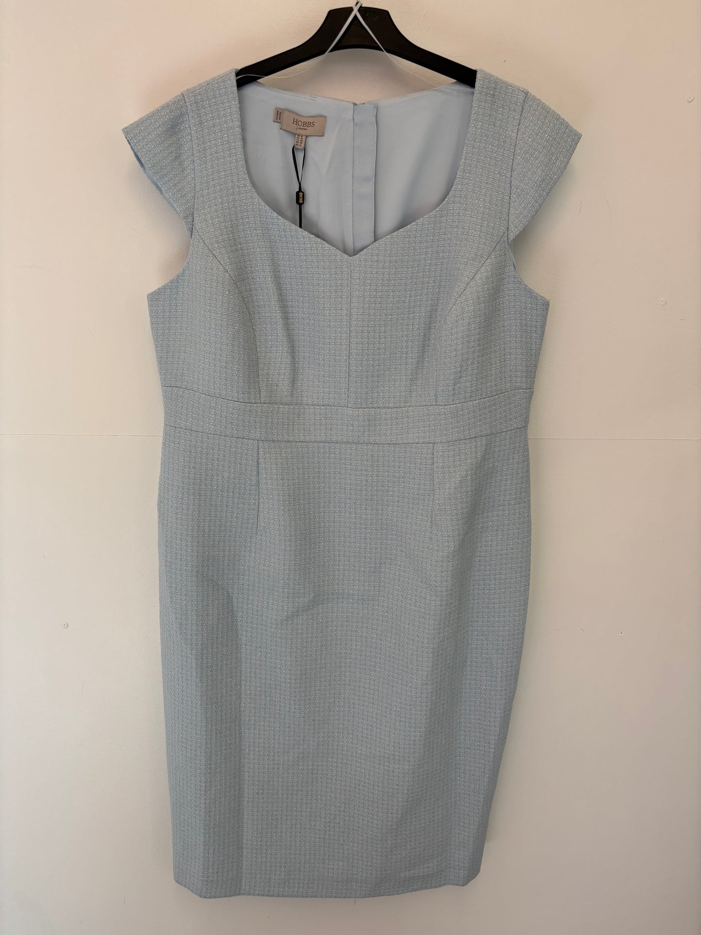 Ex Hobbs Emmaline Tweed Pale Blue Dress