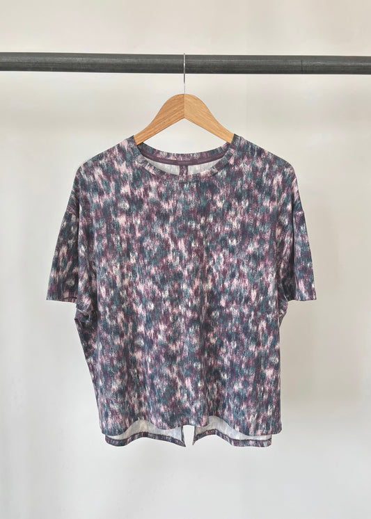 Ex M&S GoodMove Abstract Multicoloured Print Yoga Top