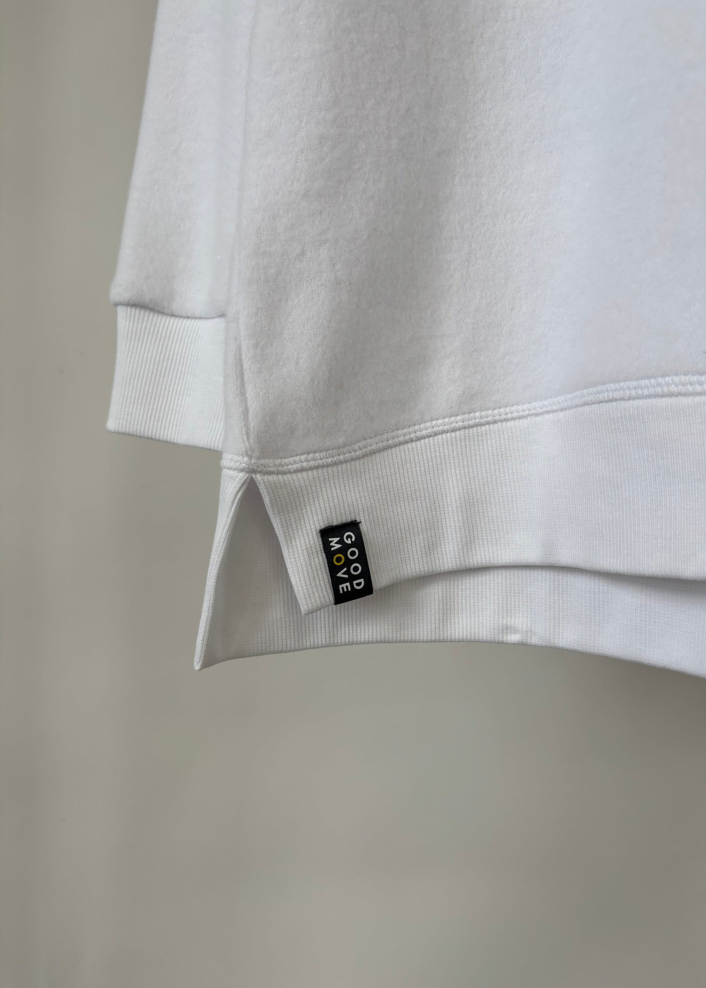 Ex 'M&S GoodMove' White Fleece Longline Sweatshirt