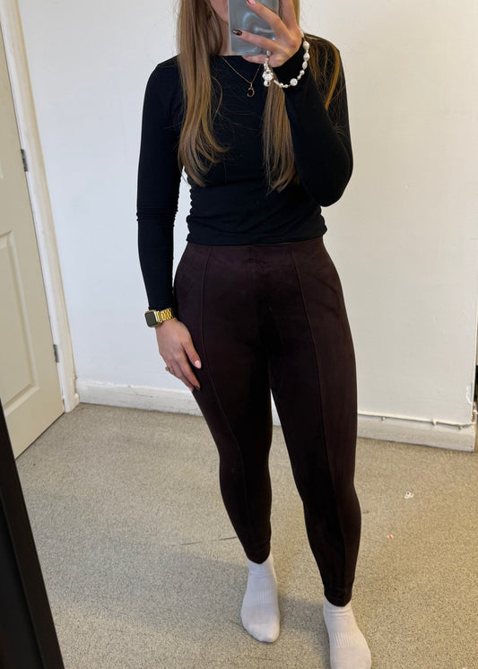 Ex MS suede high waist leggings