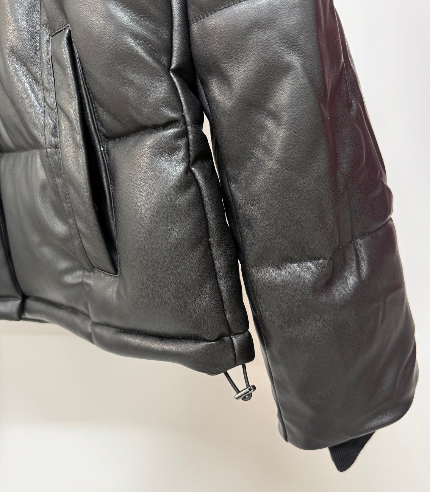 Ex Missguided PU Padded Coat