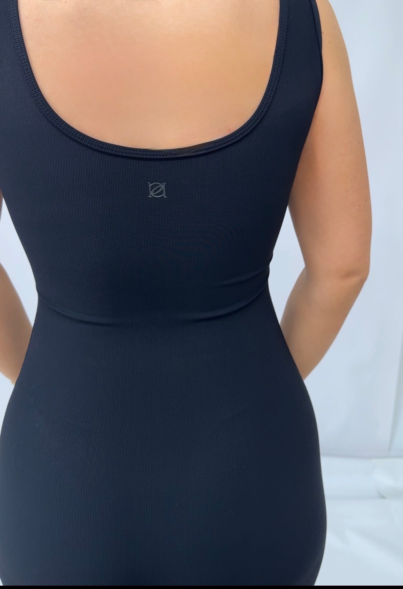 RSN Sculpt Built in Bra Flare Leg Unitards- Black/ Espresso