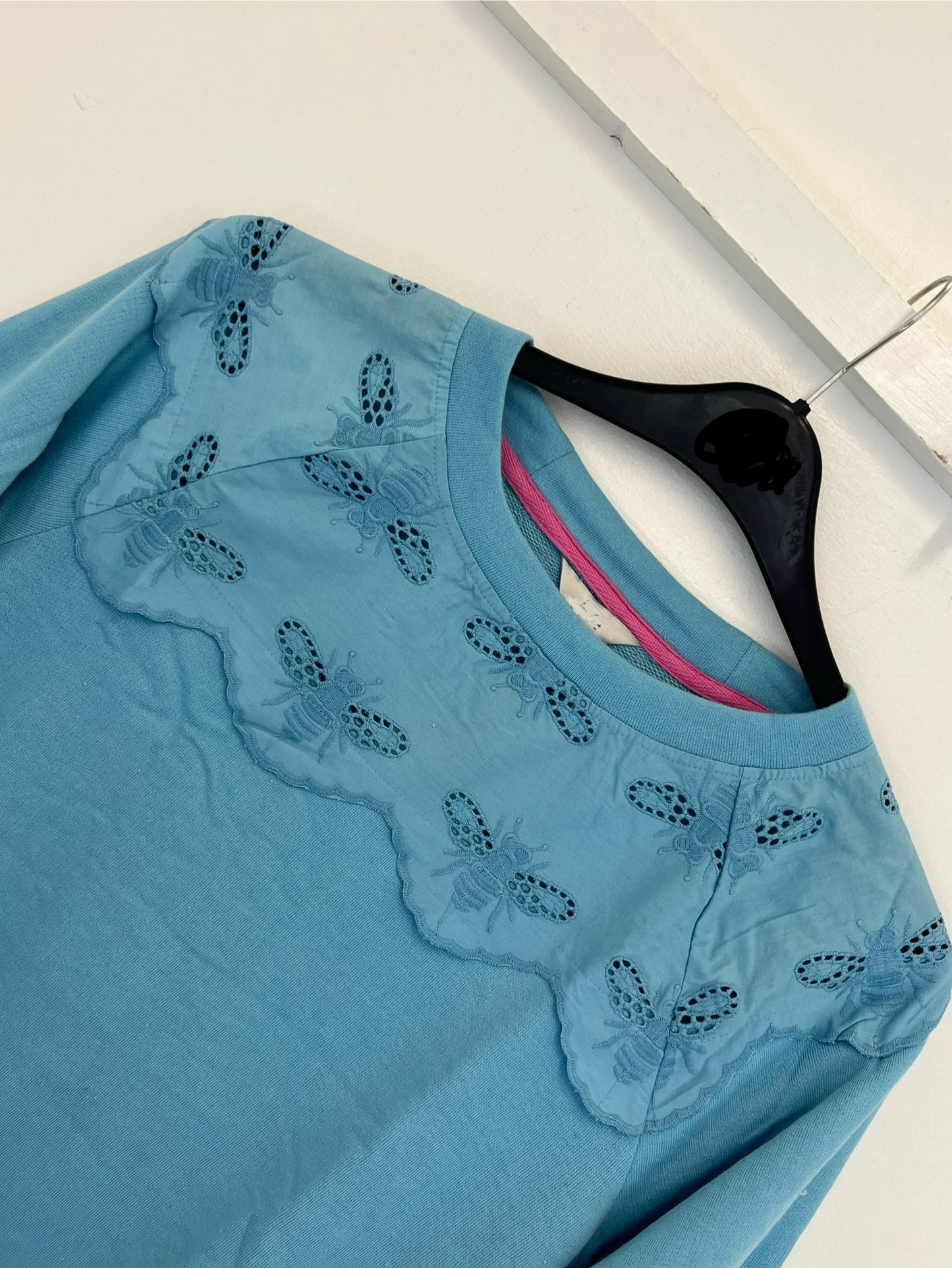 Ex Joules Brinley Bee Embroidery Sweatshirt Womens Size 10 12