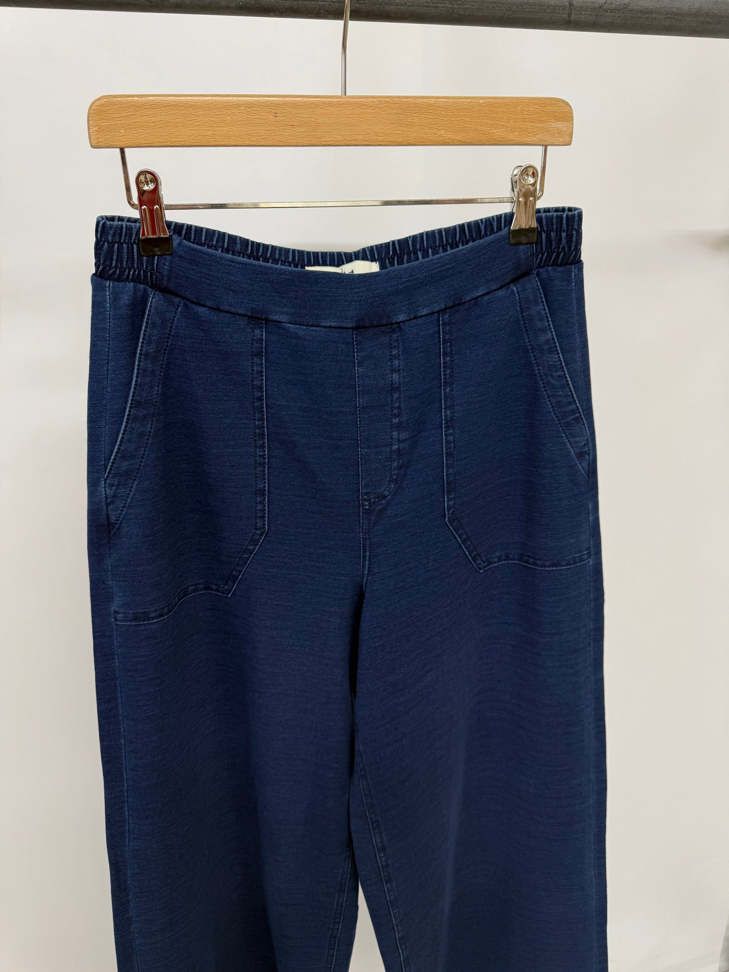 Ex MS Wide Leg Denim Style Trousers