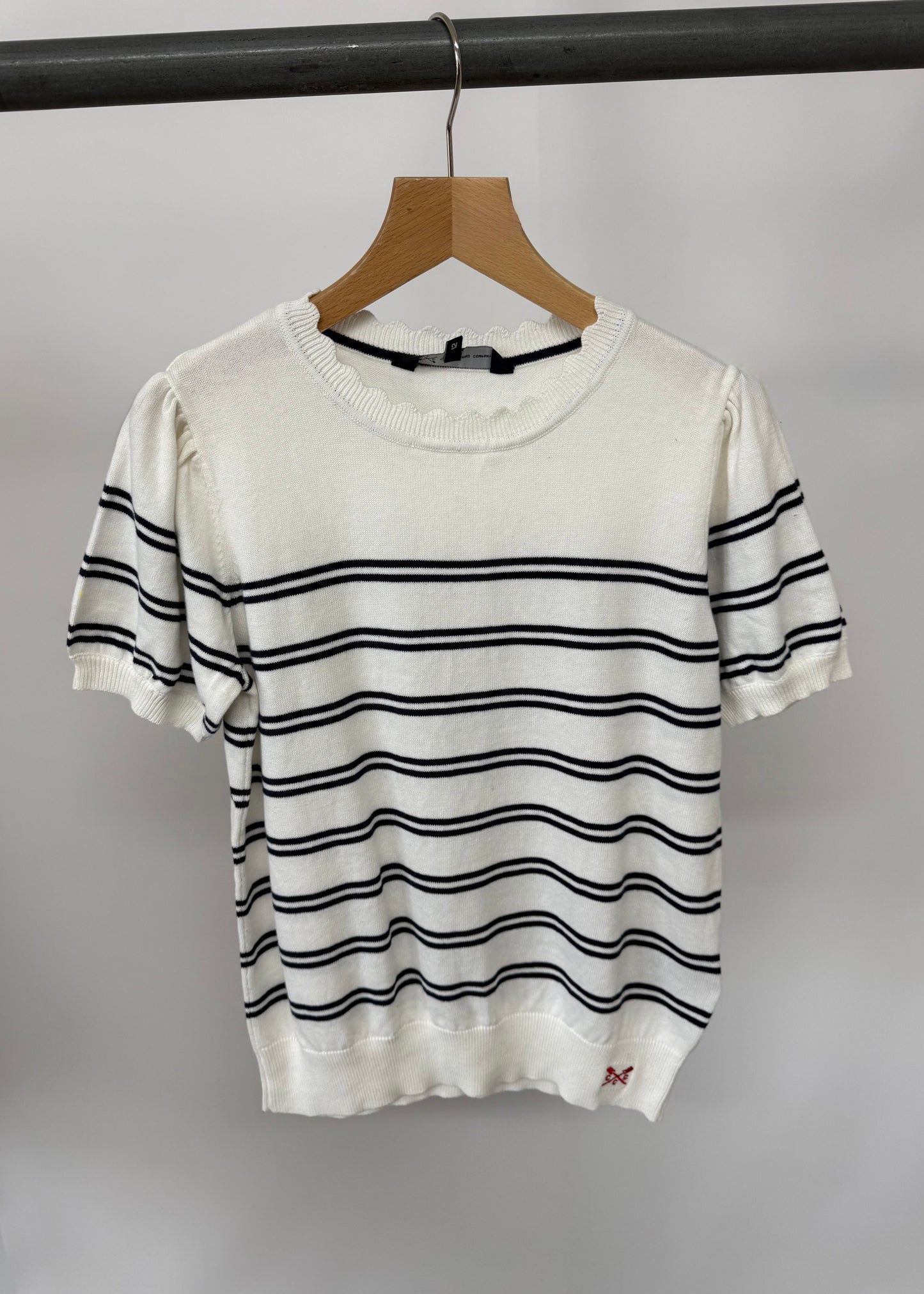 Ex 'Crew Clothing' Ladies Short Sleeve Stripe Top.