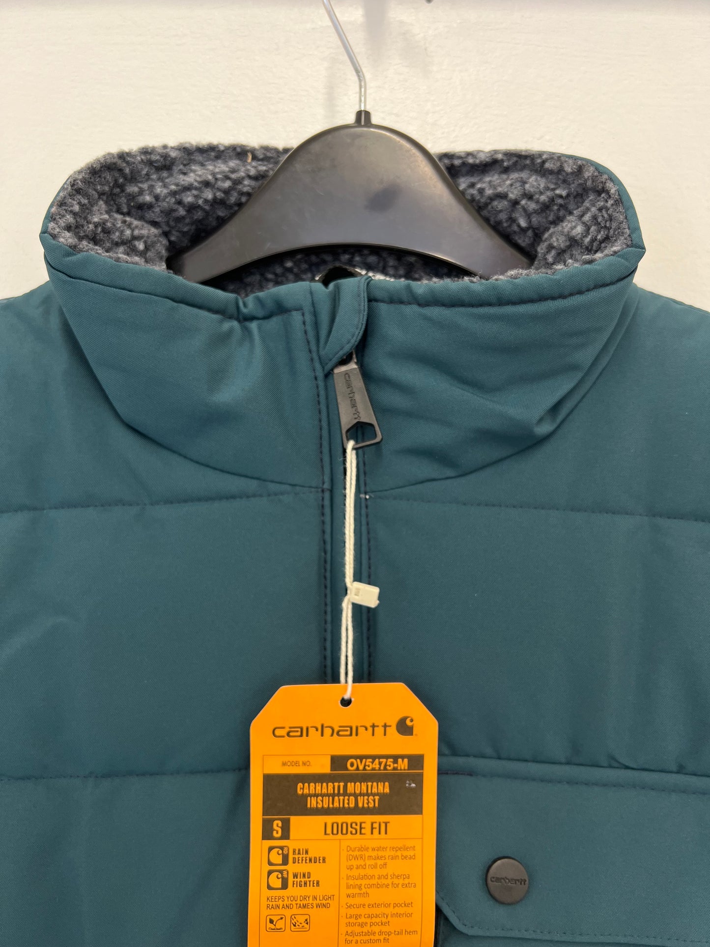 Ex Carhartt Men's Montana Loose Fit Insulated Vest/ BodyWarmer/ Gilet Teal