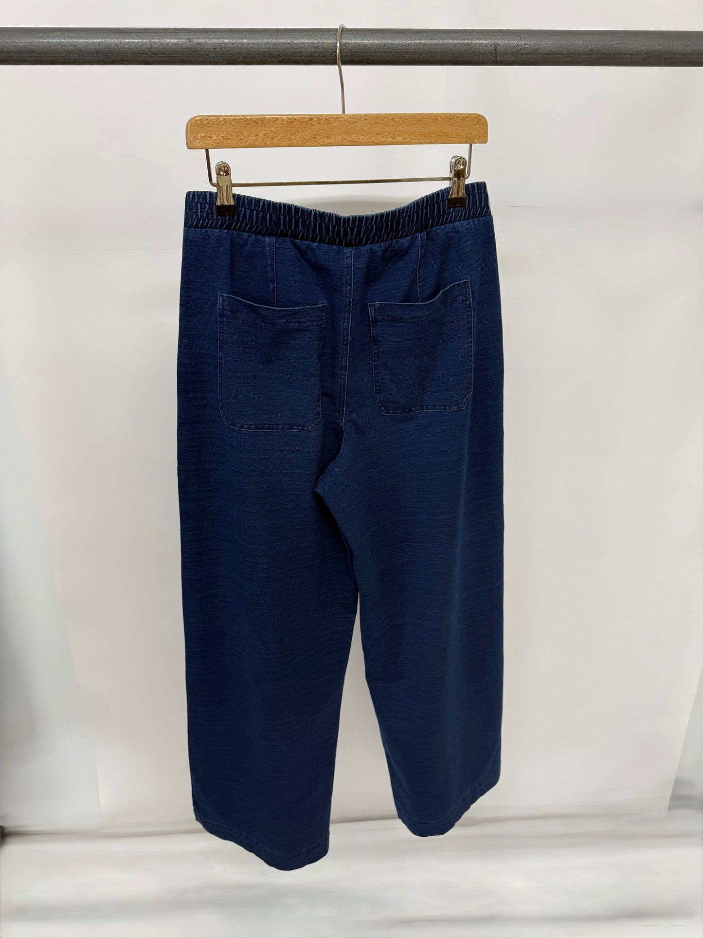 Ex MS Wide Leg Denim Style Trousers