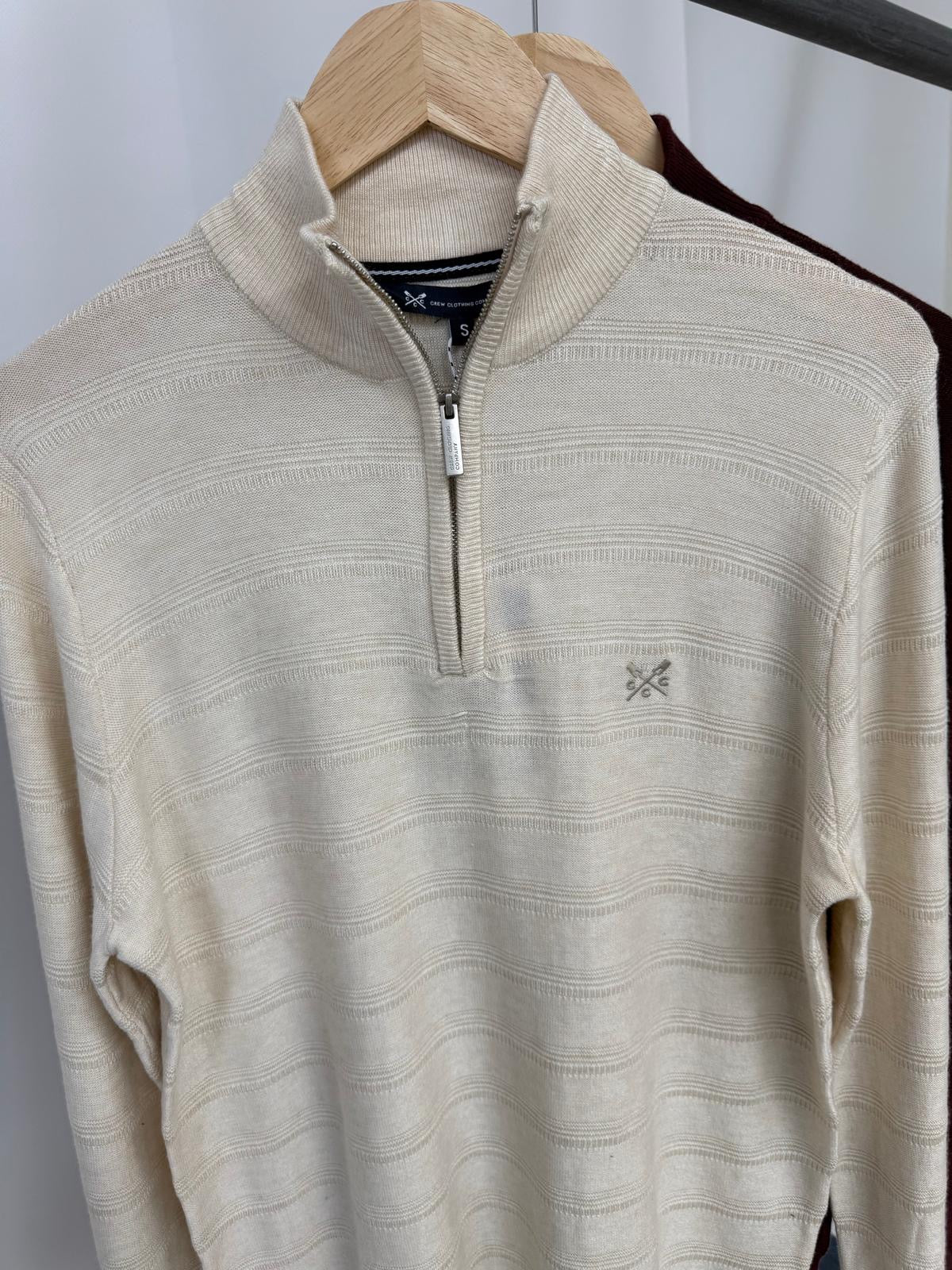 Ex 'Crew Clothing' Cashmere&Silk Mix Half Zip Sweater-3 Colours.