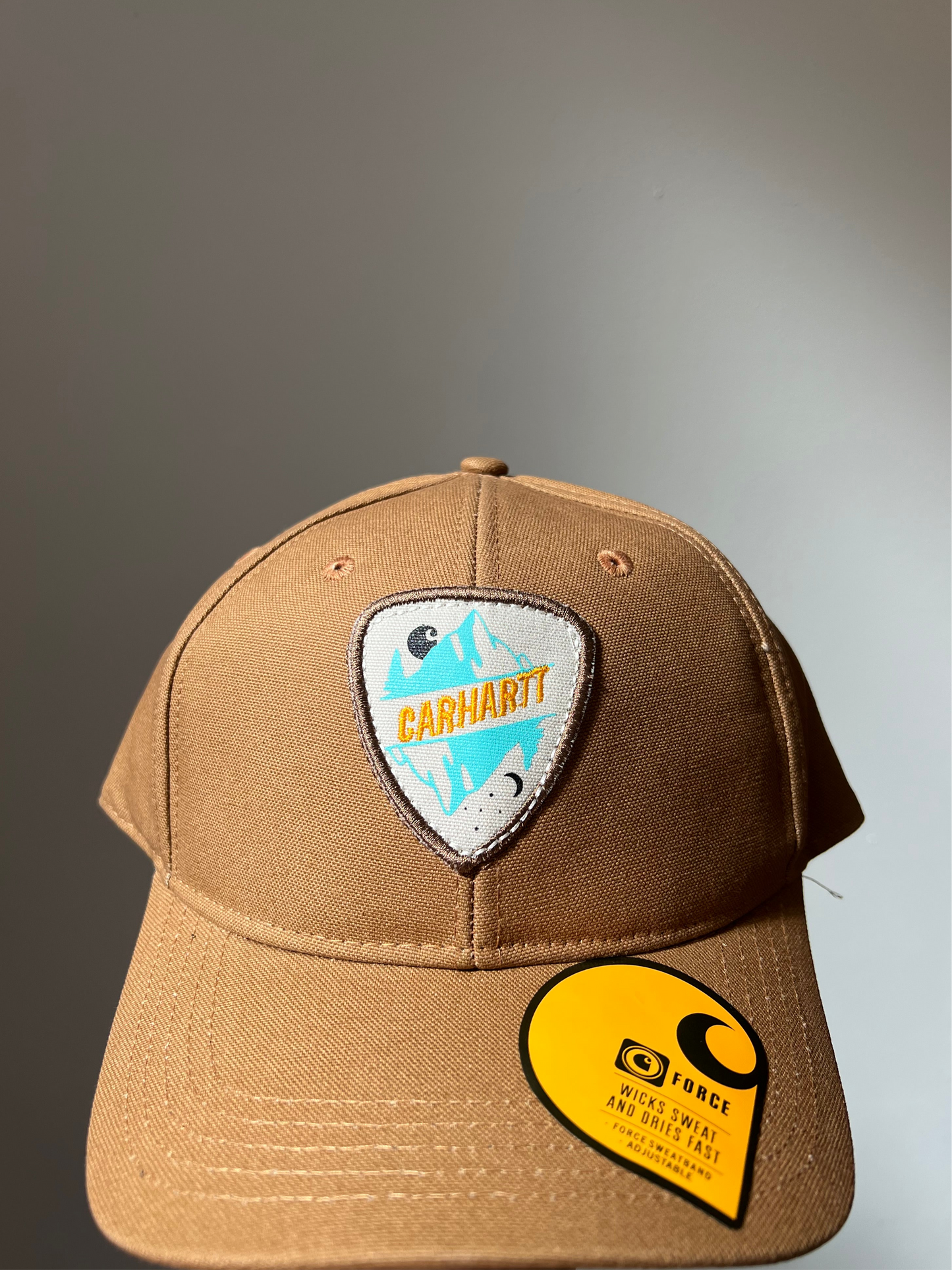 Ex Carhartt Force Canvas Mountain Patch Snapback Baseball Cap