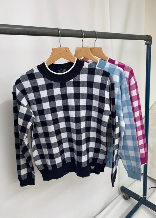 Ex ‘Crew Clothing’ checked jumper