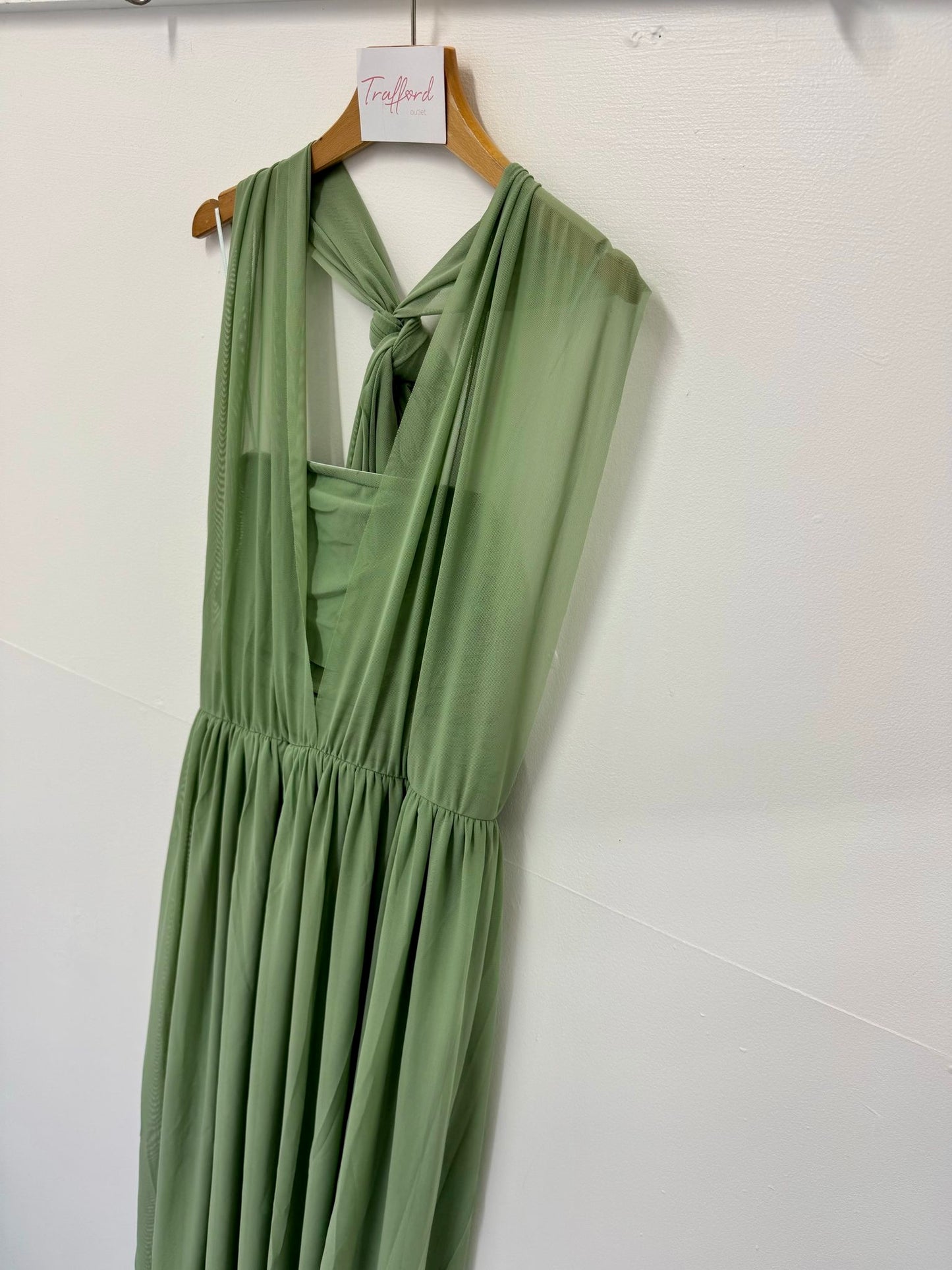 Sage Green Bridesmaids Multi Way Mesh Dress