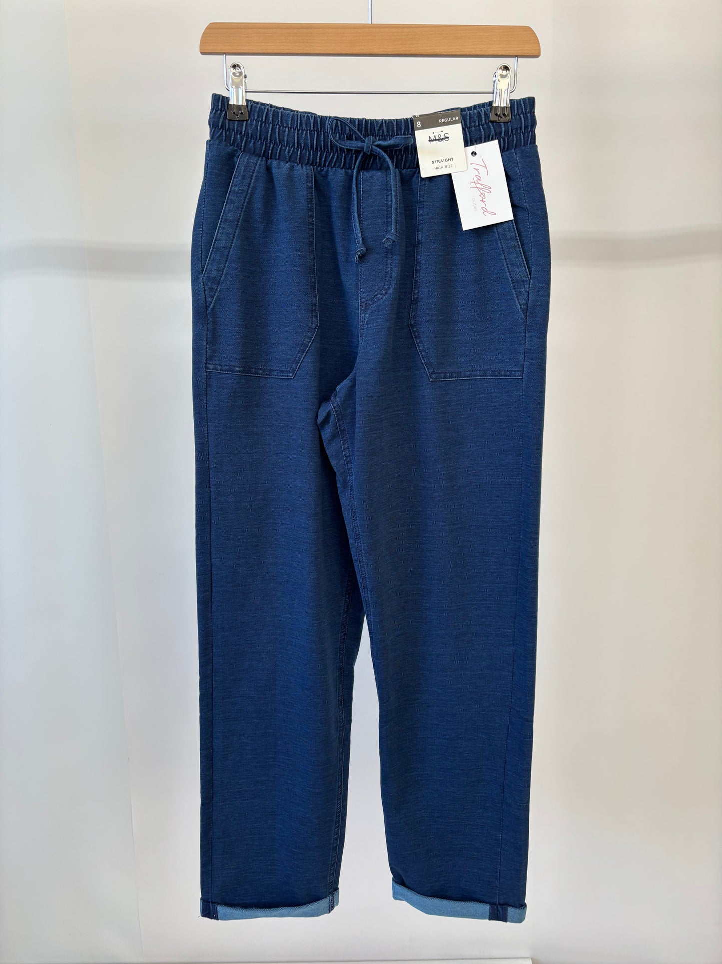 Ex ‘M&S’ Straight Leg Denim Style Trousers