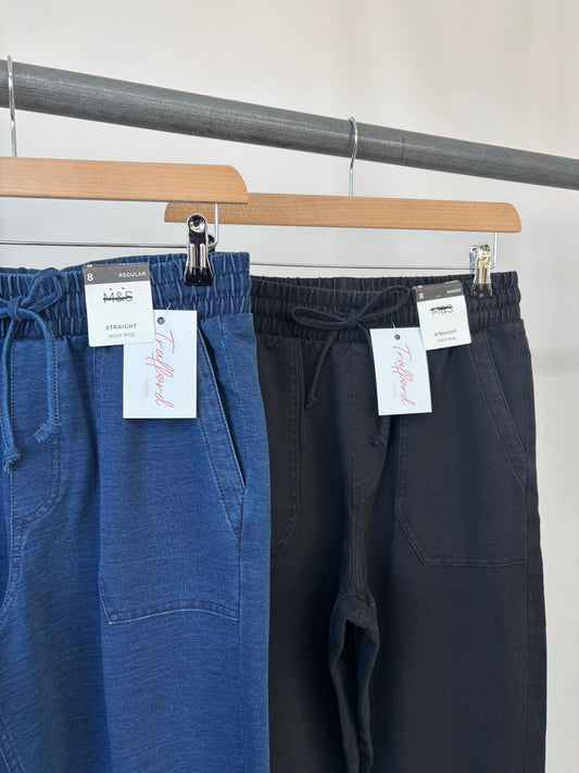 Ex ‘M&S’ Straight Leg Denim Style Trousers