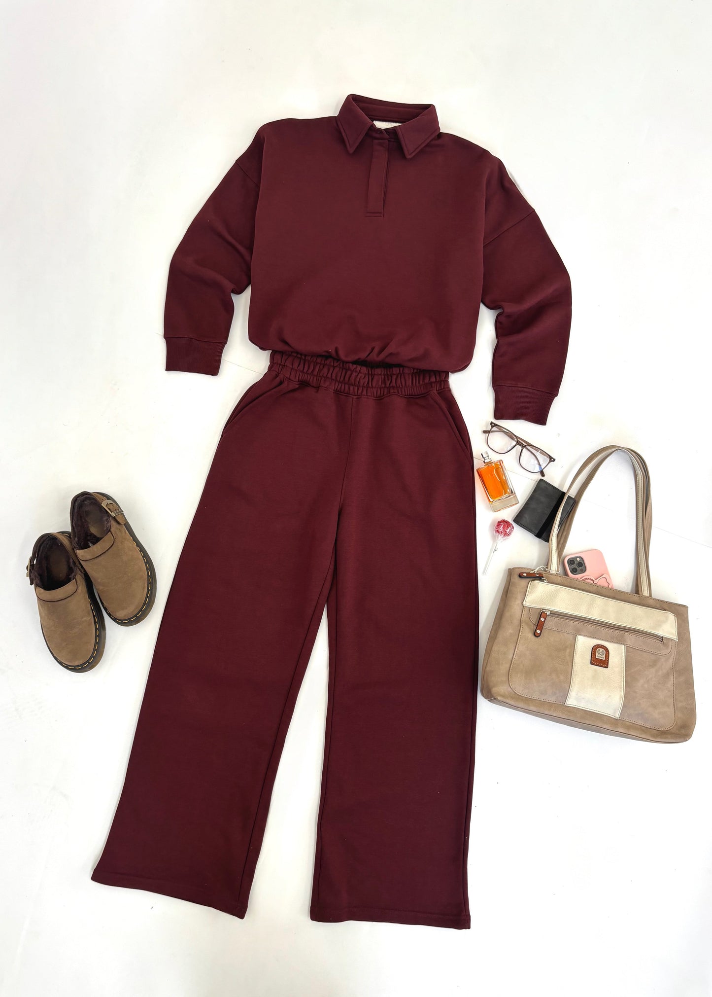 RSN Women's Dark Cherry 2-In-1 Tracksuit