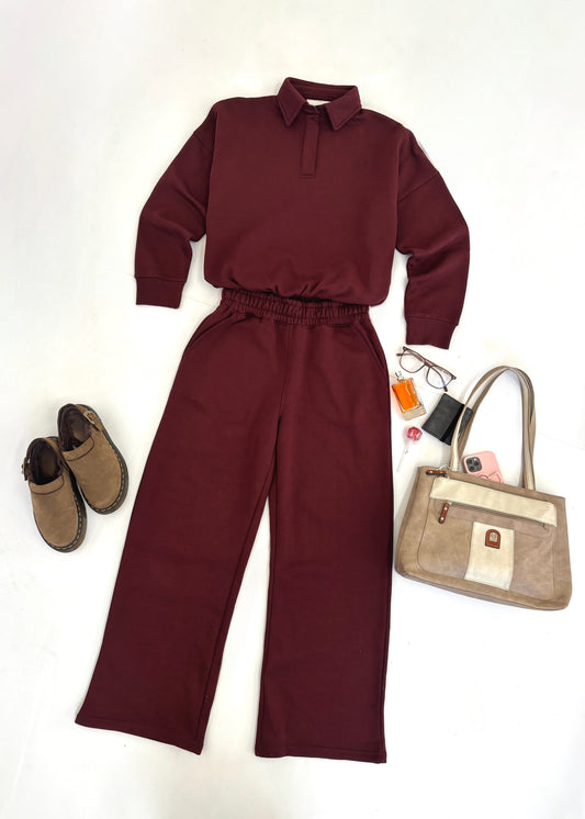 RSN Women's Dark Cherry 2-In-1 Tracksuit