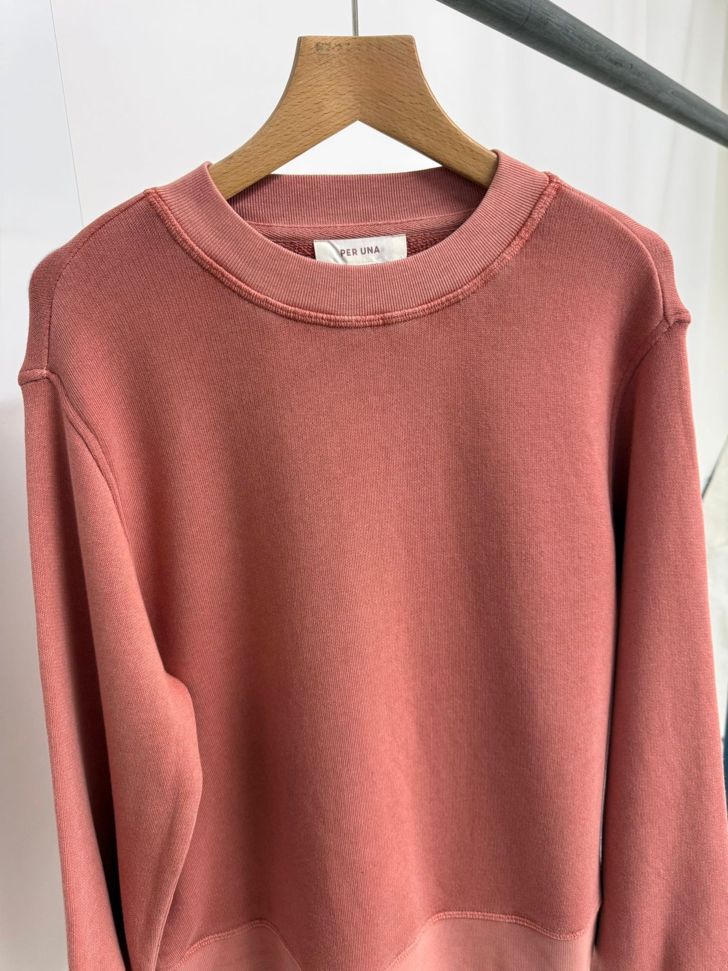 Ex ‘Peruna’ Washed Salmon Relaxed Fit Jumper.