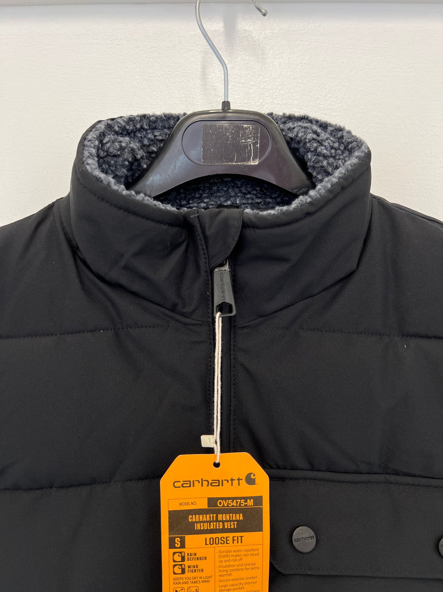 Ex Carhartt Men's Montana Loose Fit Insulated Vest/ BodyWarmer/ Gilet Black