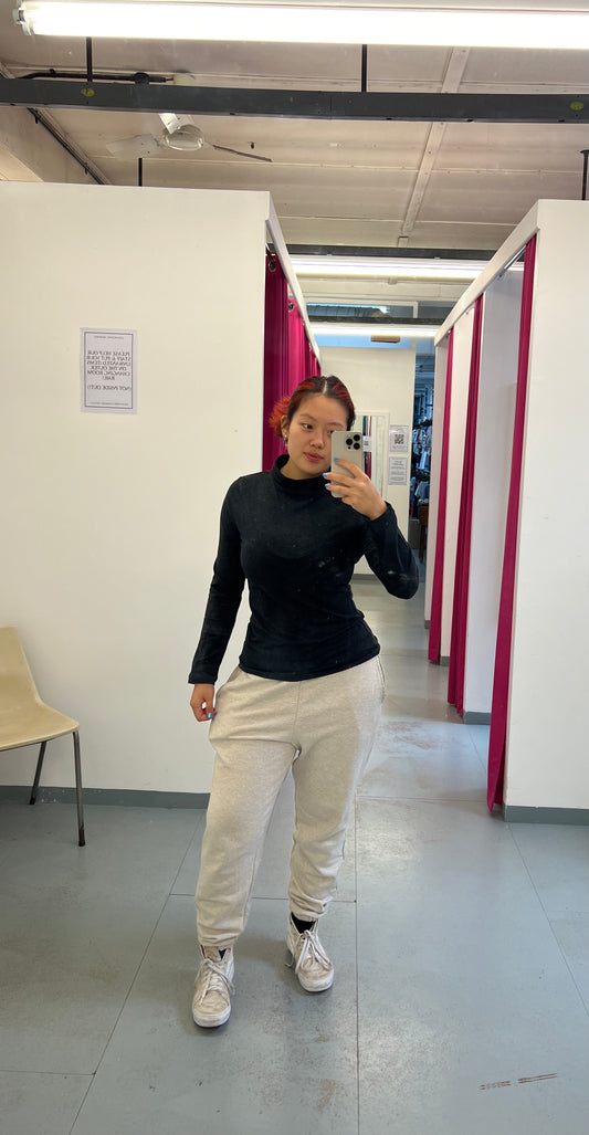 Ex Seasalt Black Marl Roll Neck 'Landing' Top (Various Sizes)