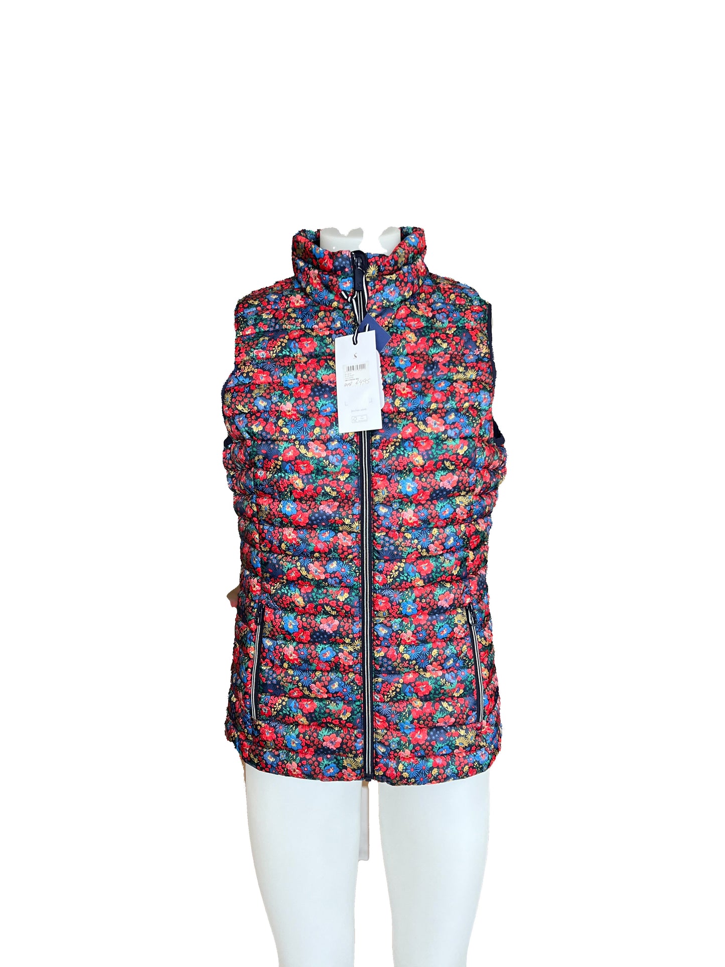 Ex Joules Floral 'Snug' Gilet (Size 10)