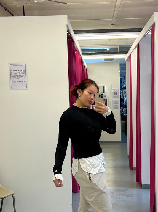 Ex River Island Cream Trim Black Jumpers (Various Sizes)