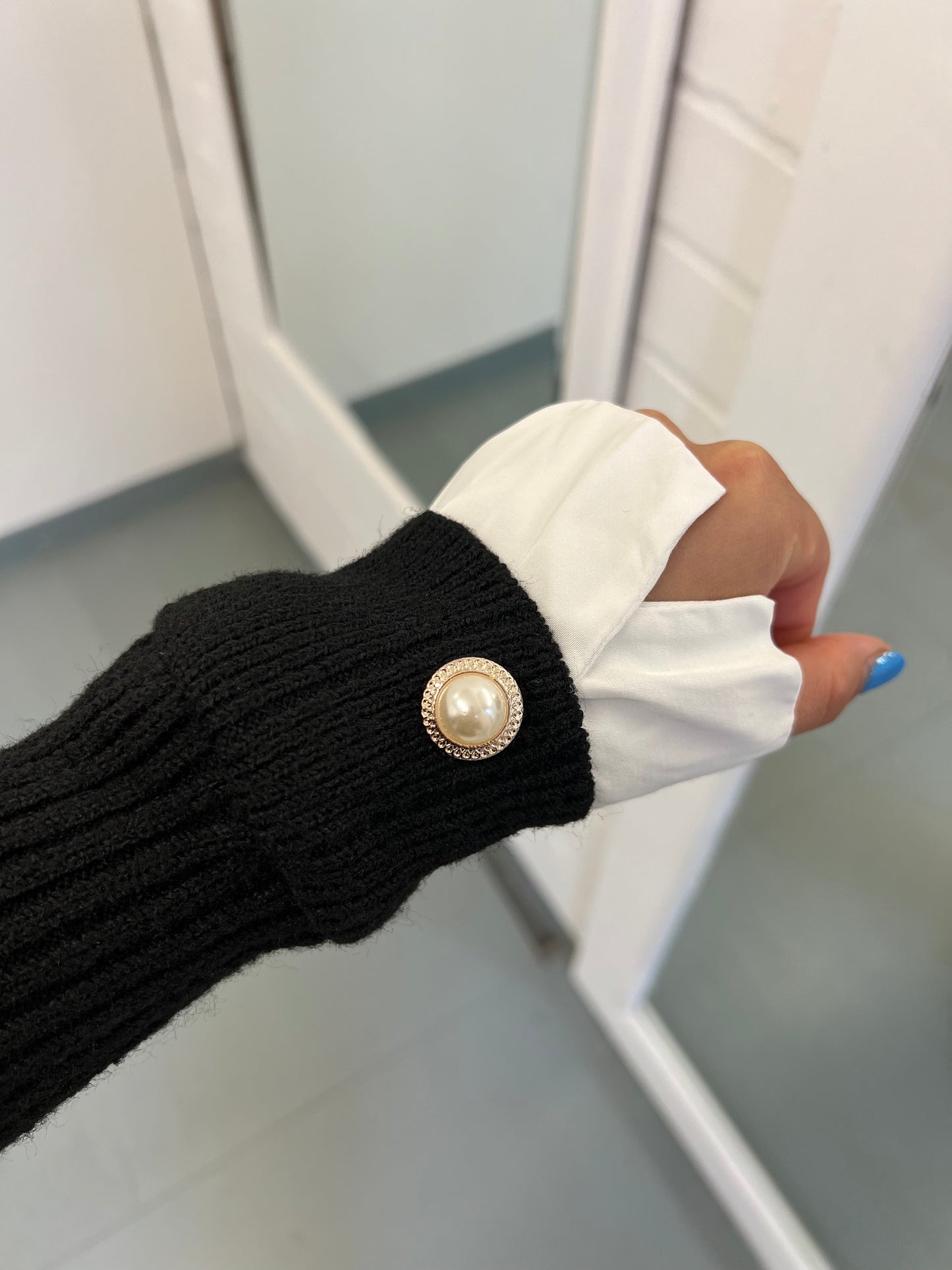 Ex River Island Cream Trim Black Jumpers (Various Sizes)